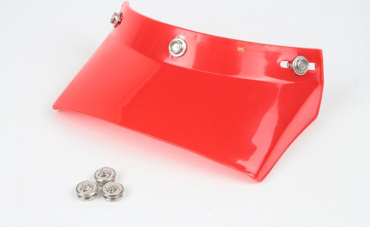 Square helm zonneklep rood