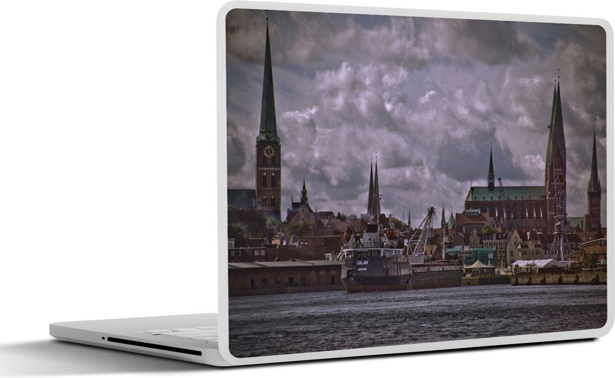 Laptop sticker - 10.1 inch - Afbeelding van de Duitse stad Lübeck