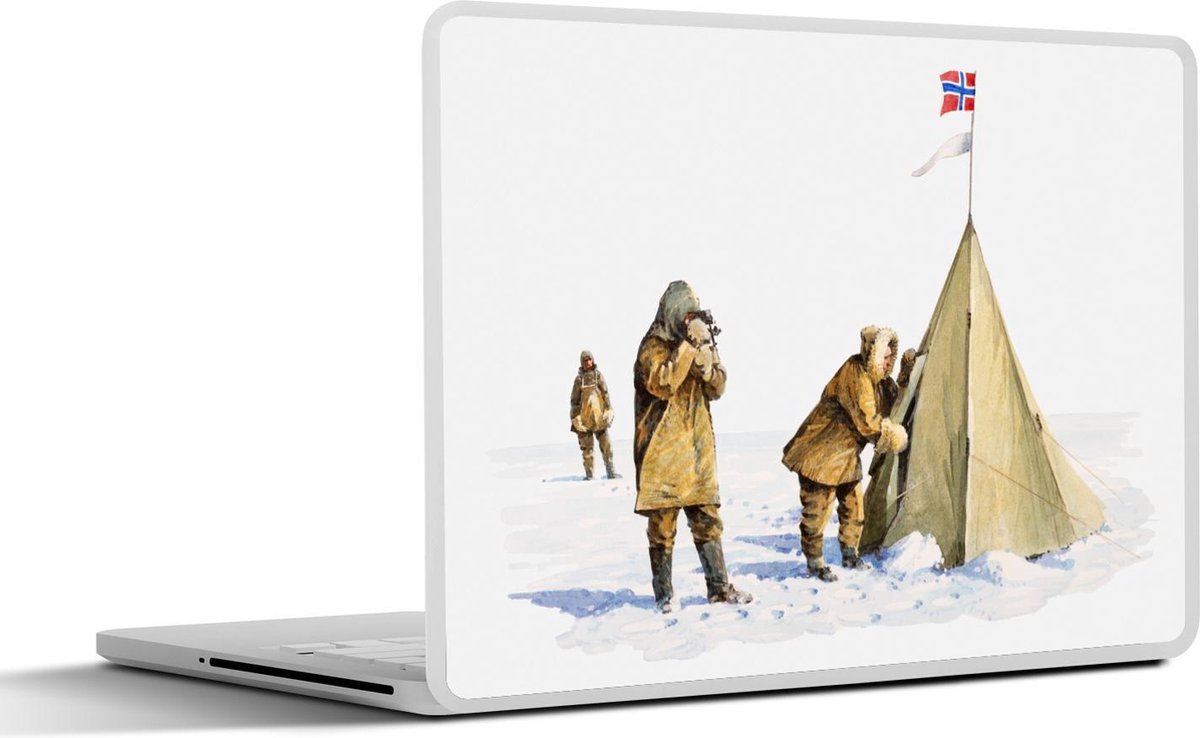 Laptop sticker - 10.1 inch - Illustratie van Roald Admunden en zijn expeditieleden