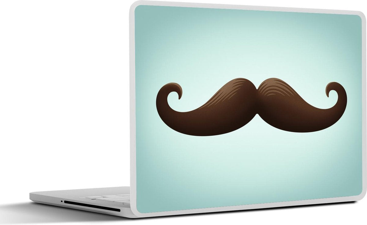 Laptop sticker - 10.1 inch - Illustratie van een snor