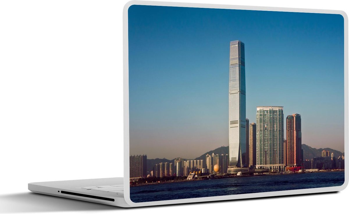 Laptop sticker - 10.1 inch - International Commerce Centre in China in de ochtend