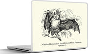 Laptop sticker - 10.1 inch - Illustratie van een vleermuis op een tak