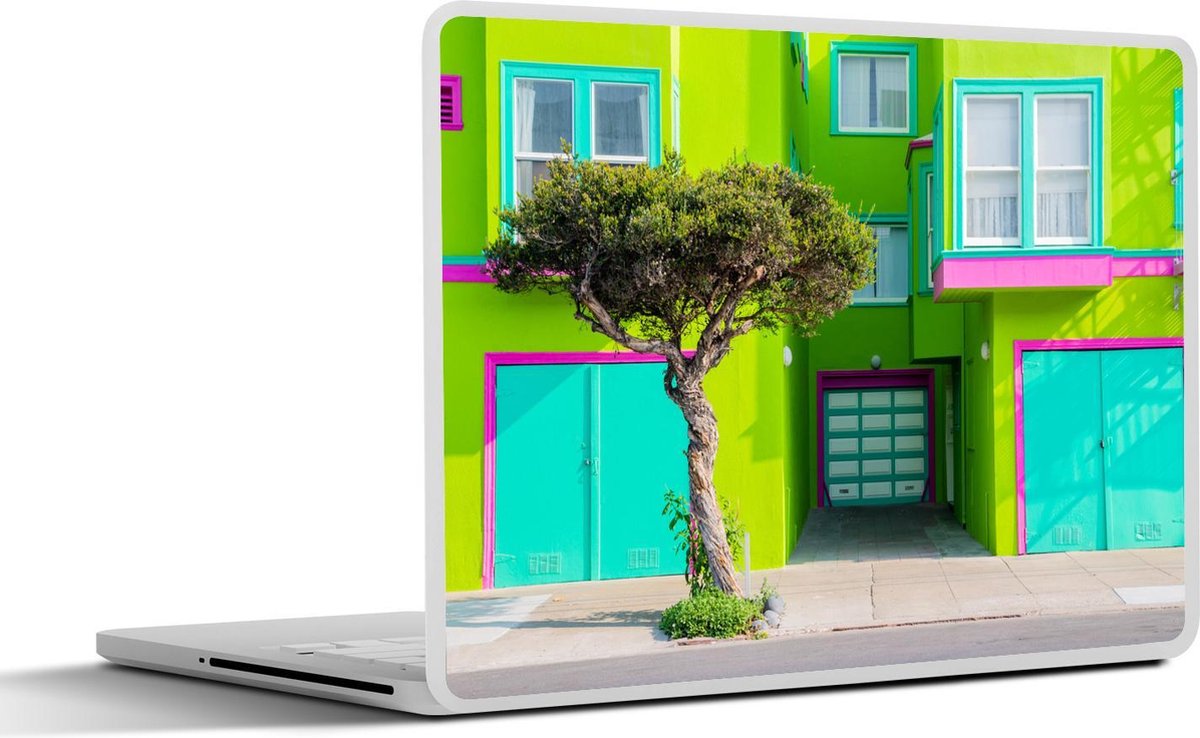 Laptop sticker - 10.1 inch - Abstracte gebouwen