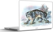 Laptop sticker - 10.1 inch - Illustratie van een sneeuwpanter in een schilderachtige stijl