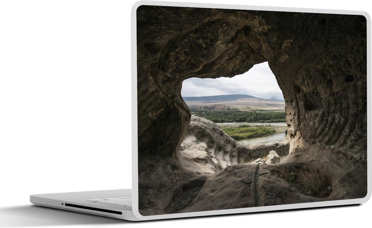 Laptop sticker - 10.1 inch - Ingang van een uitgehouwen kamer van de Uplistsikhe grottenstad