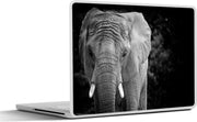 Laptop sticker - 10.1 inch -  een olifant in zwart-wit