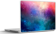 Laptop sticker - 10.1 inch - Abstract werk gemaakt met waterverf en een gekleurde sterrenhemel