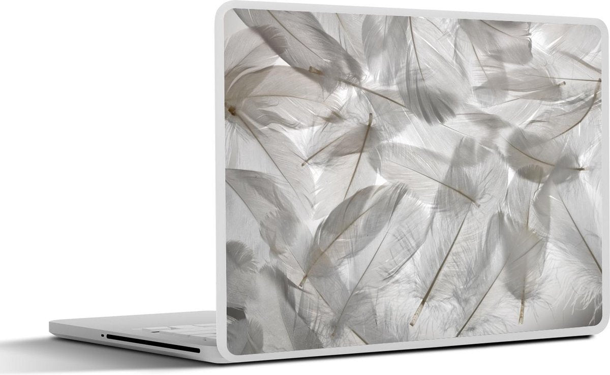 Laptop sticker - 10.1 inch - Achtergrond van witte veren