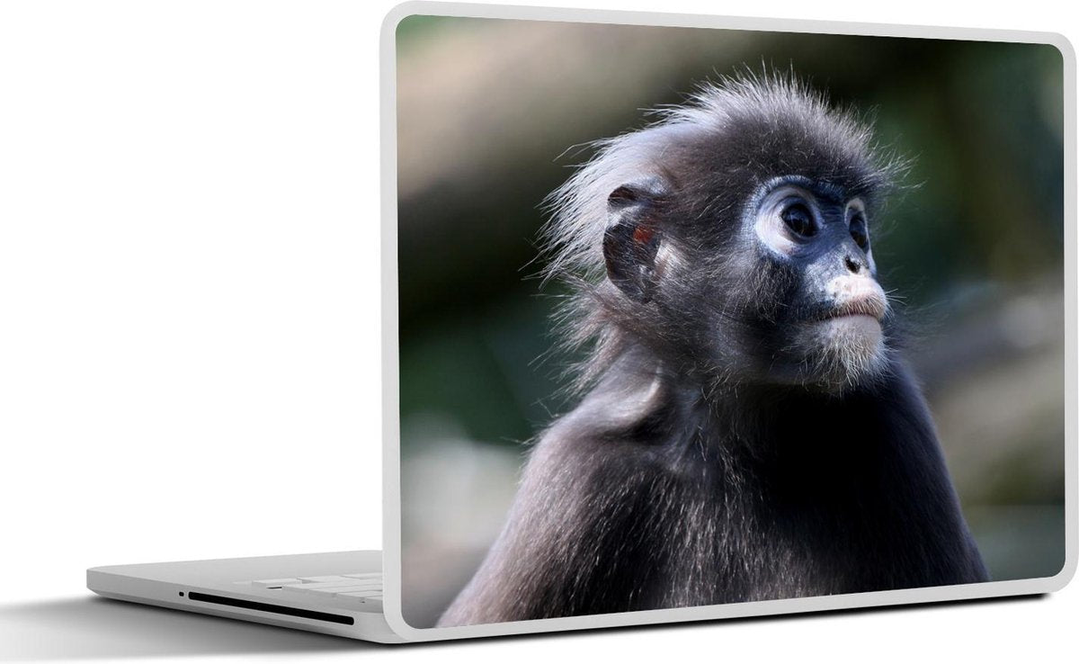 Laptop sticker - 10.1 inch -  een zwarte spinaap