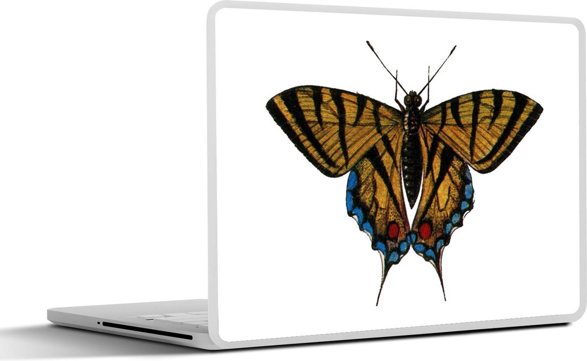 Laptop sticker - 10.1 inch - Illustratie van een Papilio glaucus vlinder