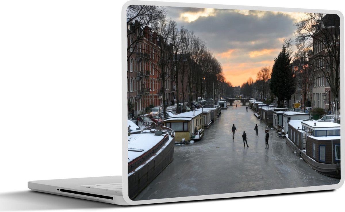 Laptop sticker - 10.1 inch - Amsterdam - Schaatsen - Winter