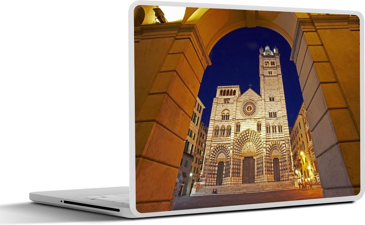 Laptop sticker - 10.1 inch - Italiaanse architectuur in het Italiaanse Genua