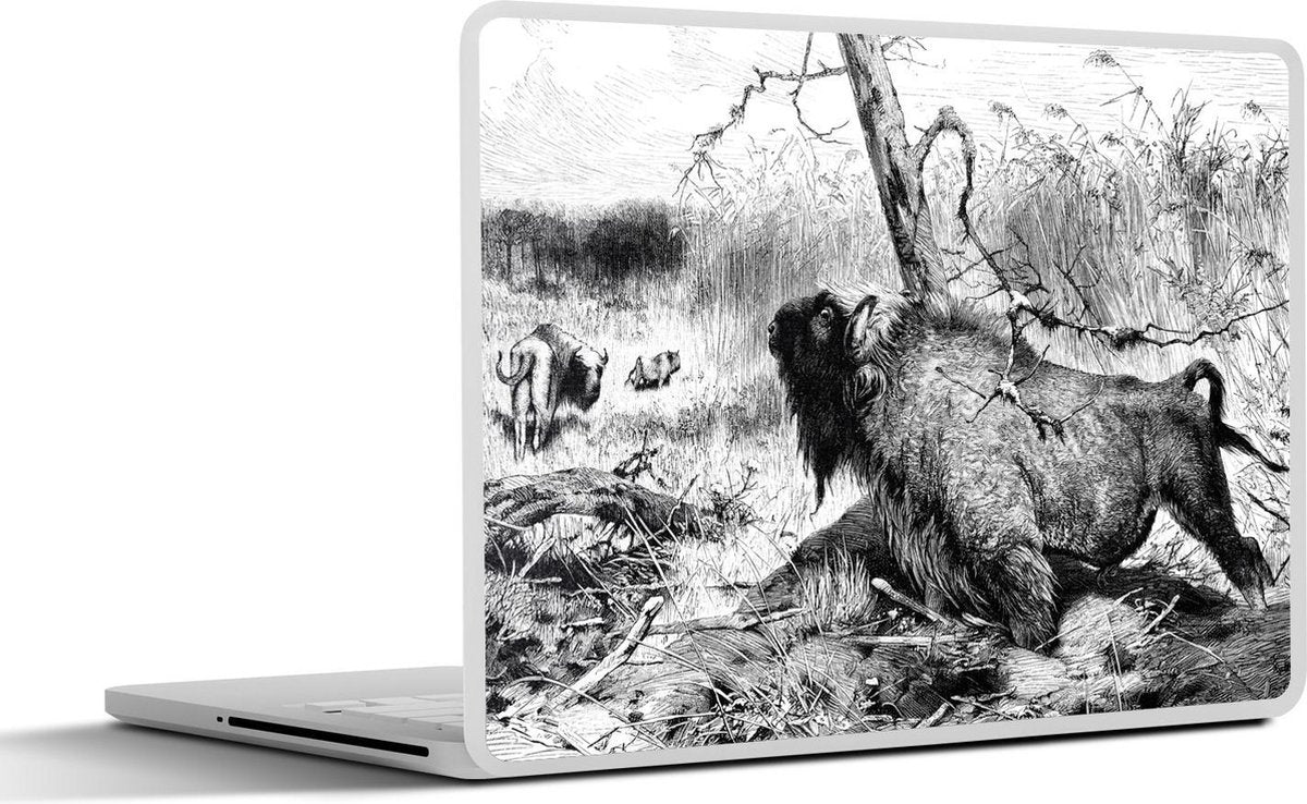 Laptop sticker - 10.1 inch - Illustratie van een Oeros