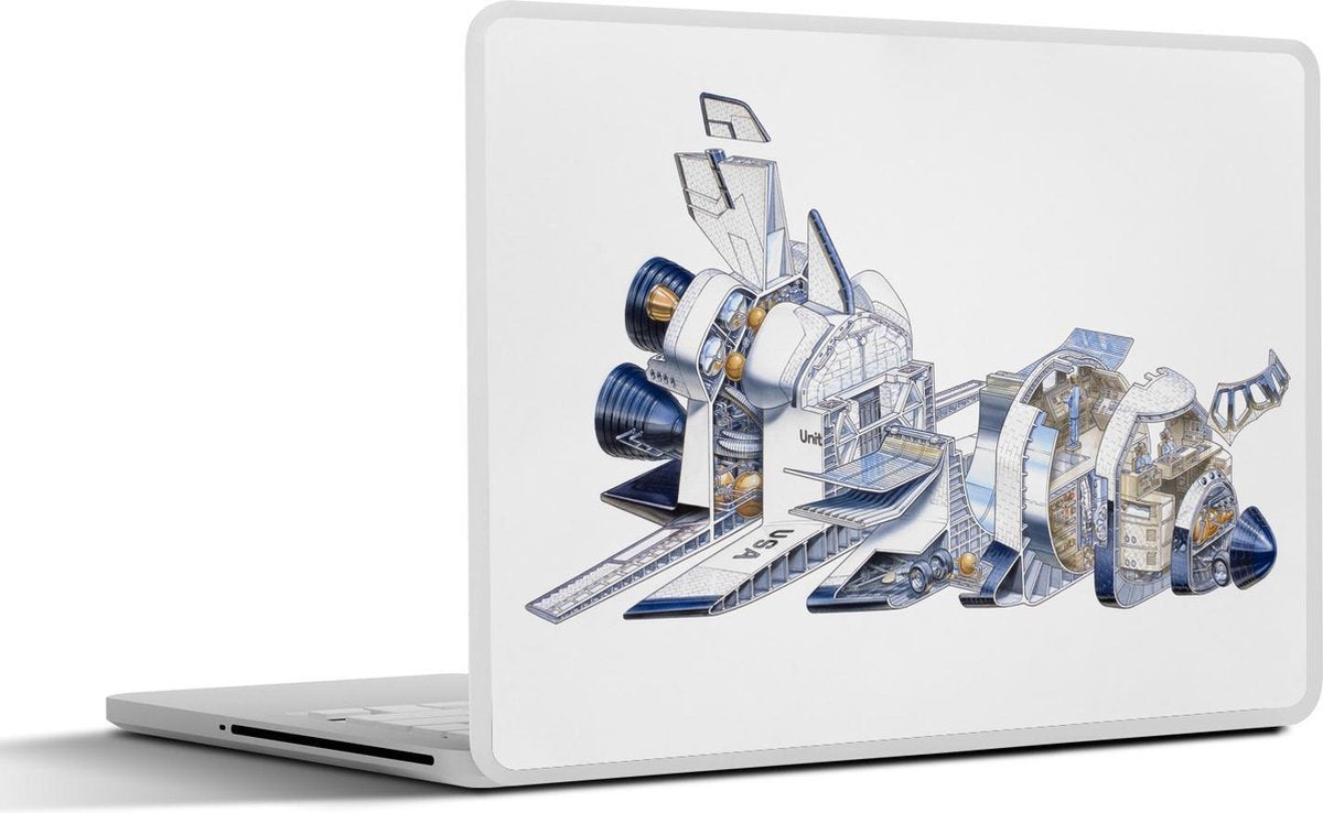 Laptop sticker - 10.1 inch - Illustratie van NASA ruimteschip