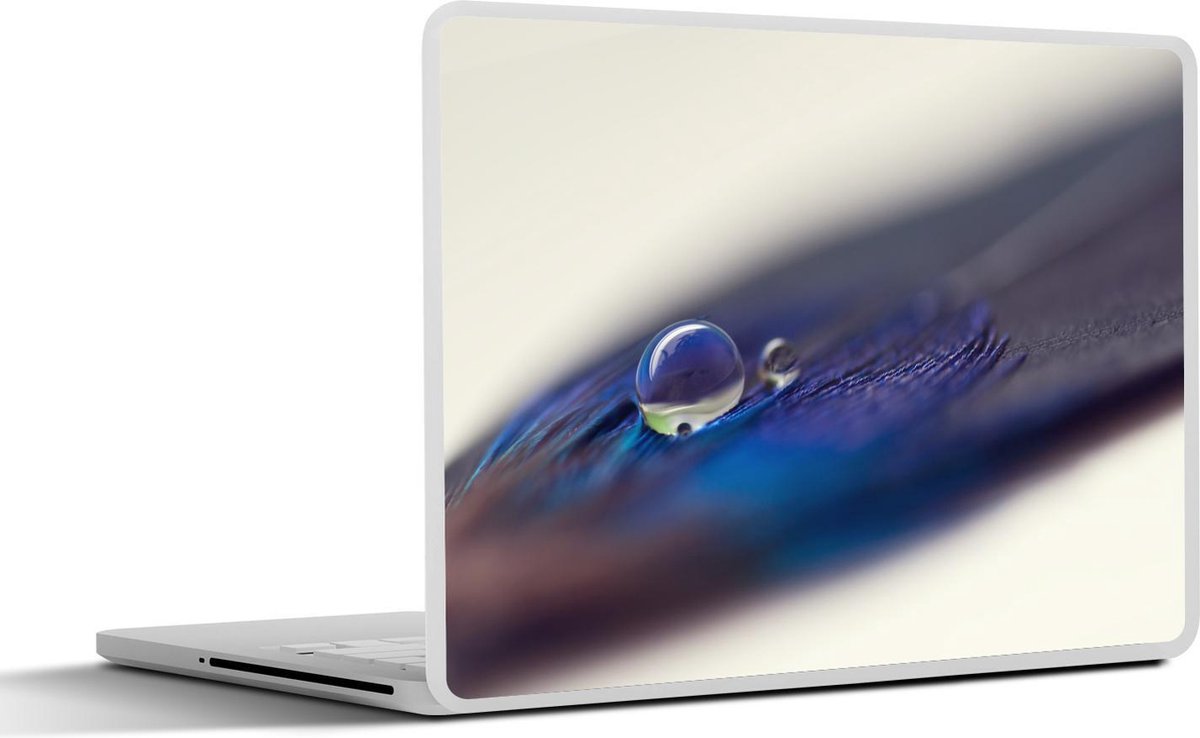 Laptop sticker - 10.1 inch - Achtergrond met een druppel op een veer