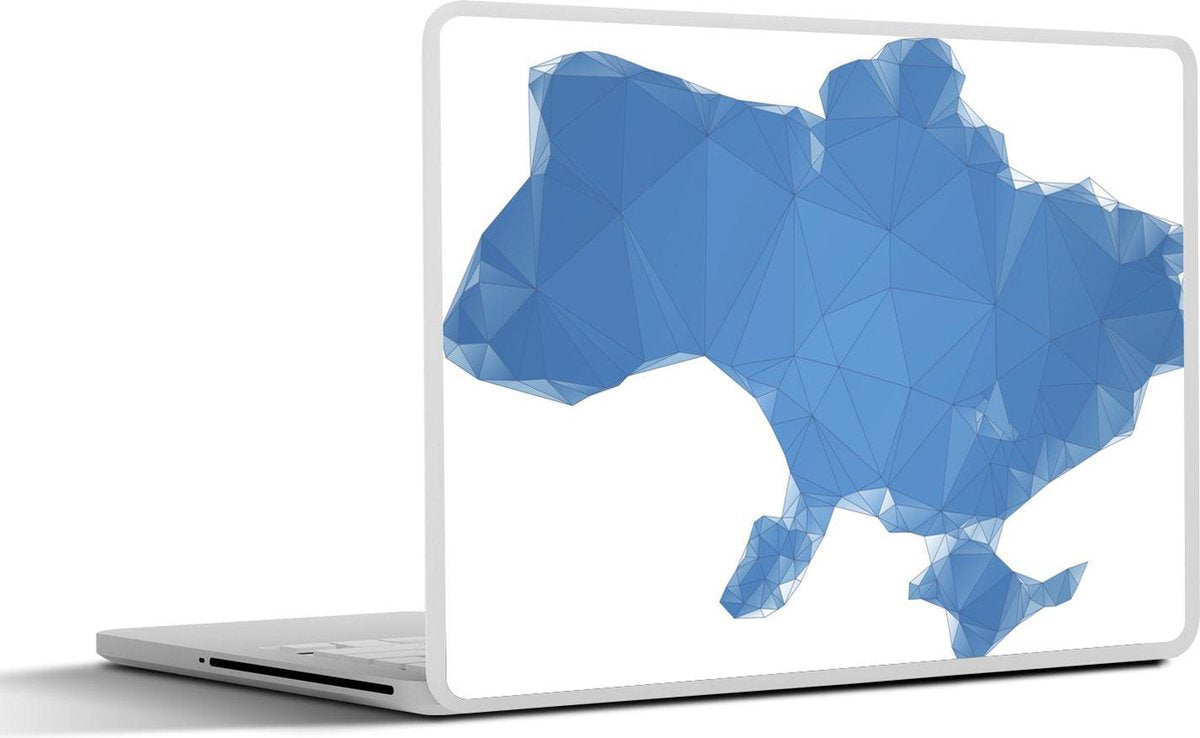 Laptop sticker - 10.1 inch - Illustratie van een blauw Oekraïne in driehoeken