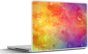 Laptop sticker - 10.1 inch - Abstract werk gemaakt van waterverf met felle oranje en paarse kleuren