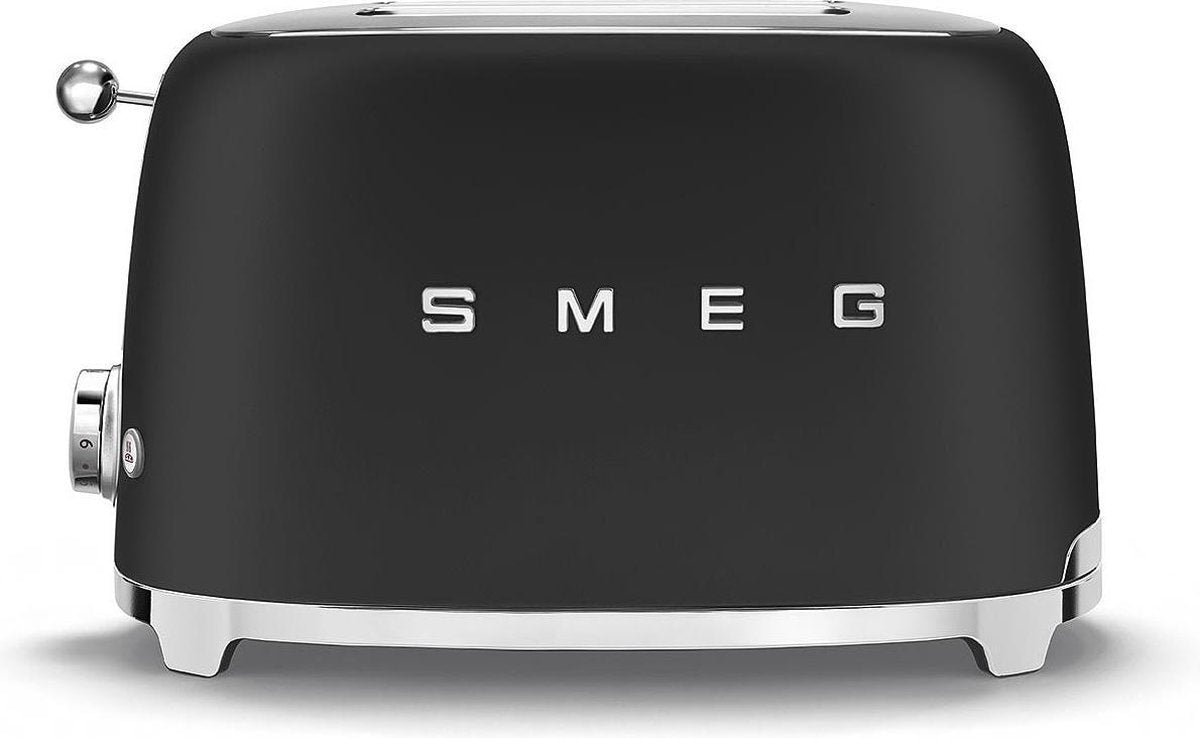 SMEG - Broodrooster 2x2 Mat Zwart