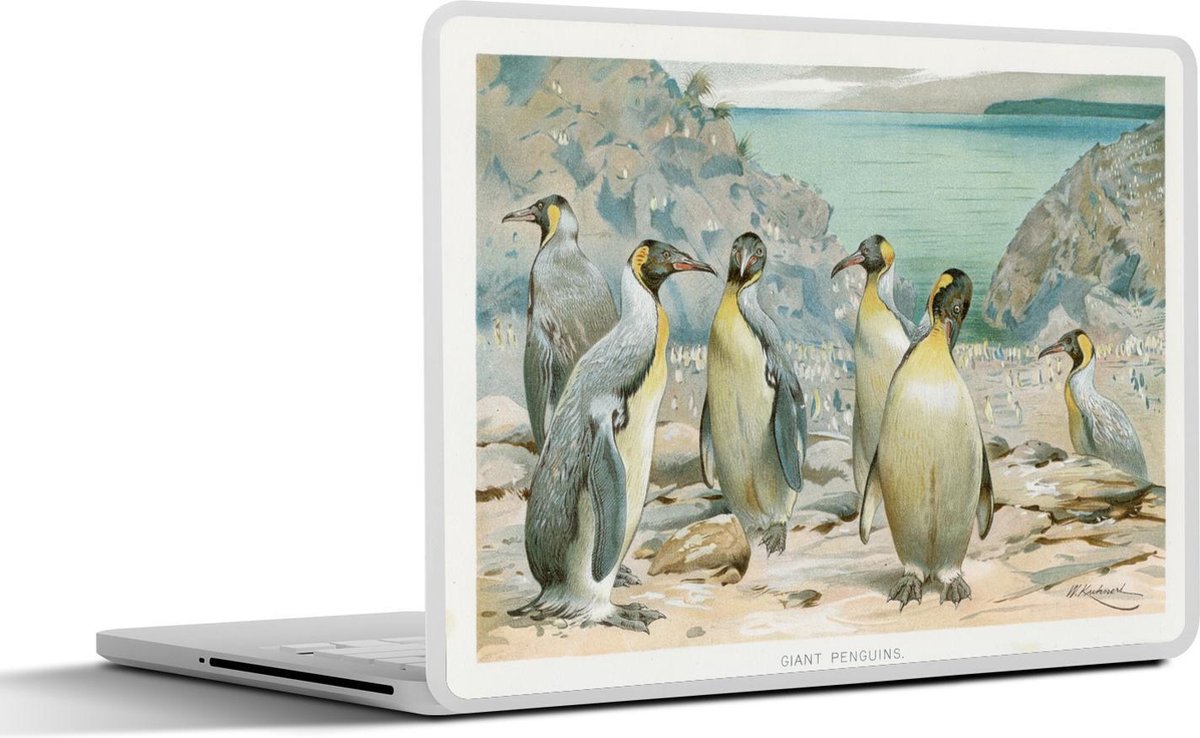 Laptop sticker - 10.1 inch - Illustratie van een groep pinguïns