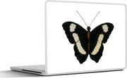 Laptop sticker - 10.1 inch - Illustratie van een zwart met witte vlinder