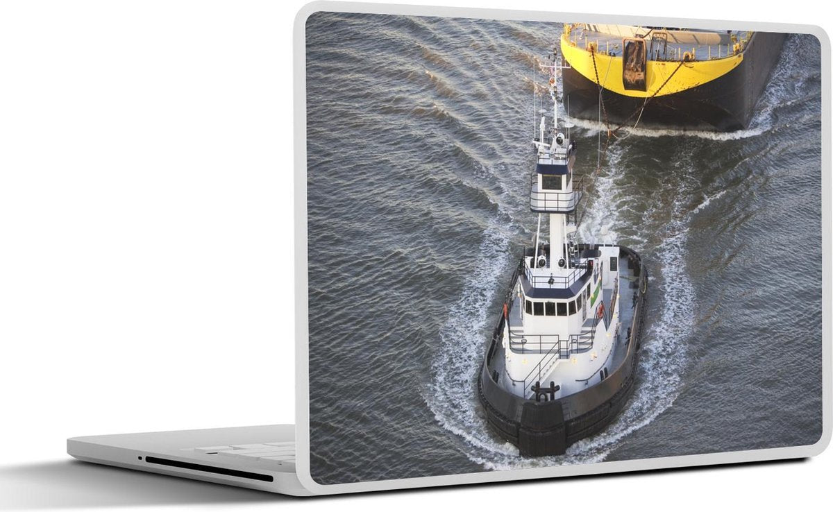 Laptop sticker - 10.1 inch - Amerikaanse sleepboot doet zijn werk