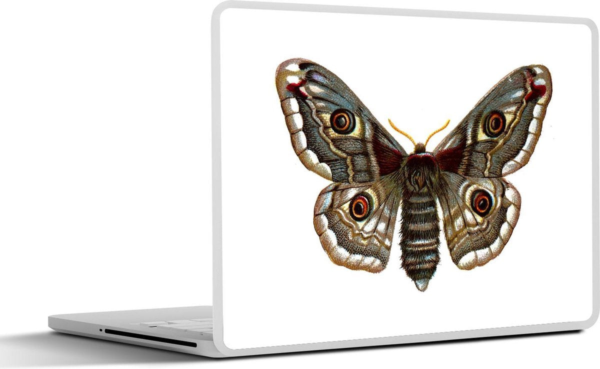 Laptop sticker - 10.1 inch - Illustratie van een mot met rode vlekken