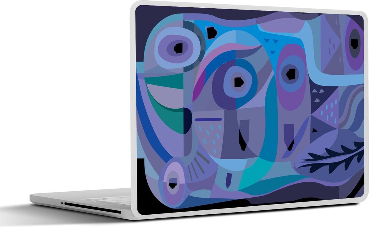 Laptop sticker - 10.1 inch - Abstracte kunst met een varen