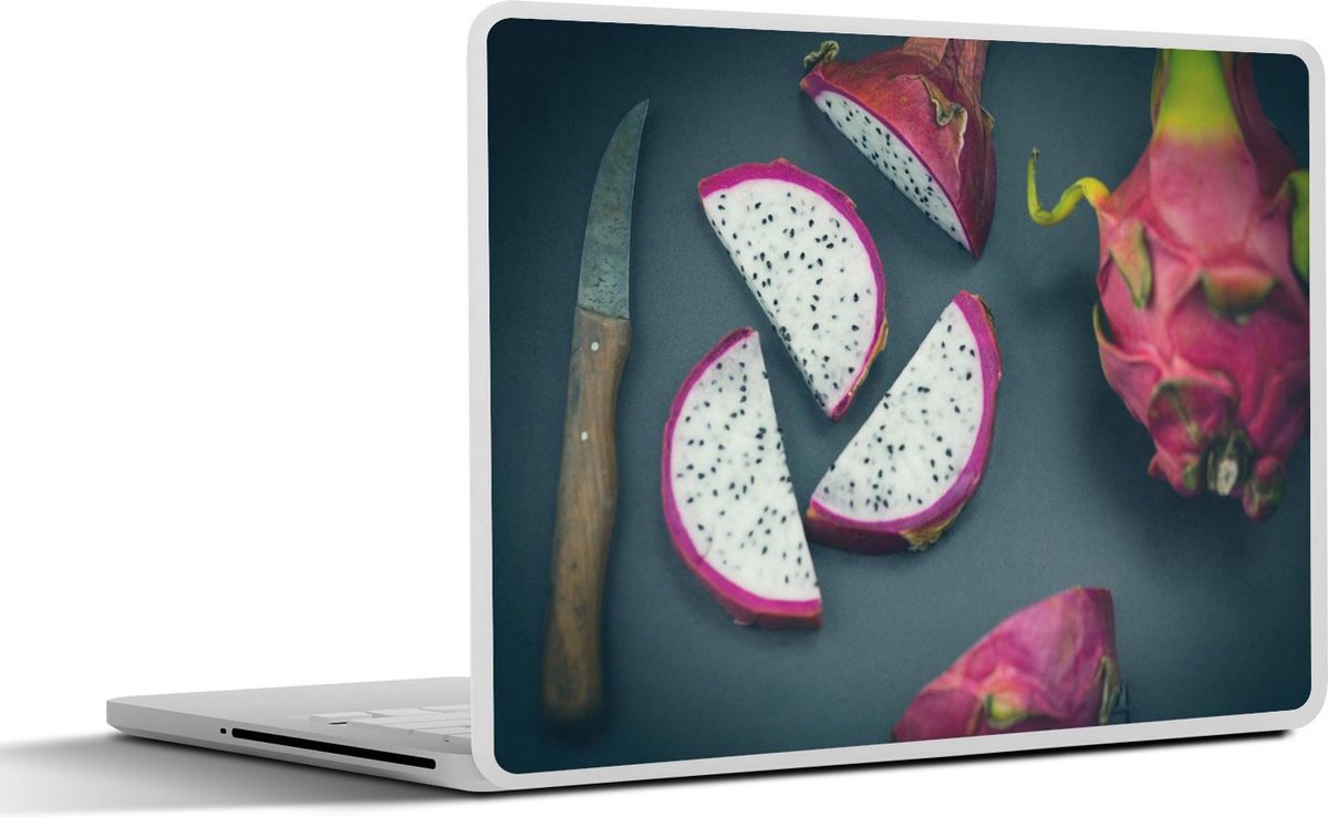 Laptop sticker - 10.1 inch - In stukjes gesneden drakenfruit
