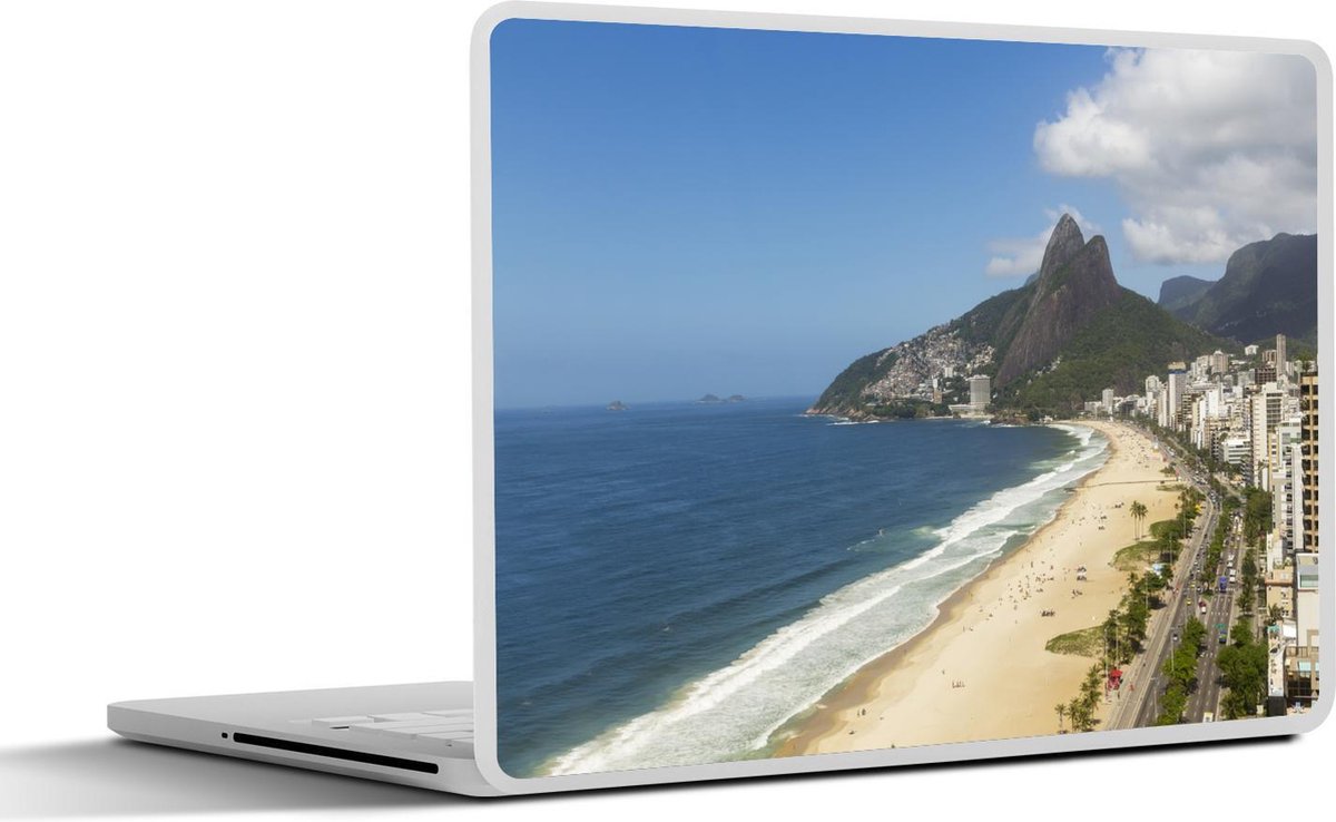 Laptop sticker - 10.1 inch - Ipanema-strand in het Braziliaanse Rio De Janeiro tijdens een zonnige dag