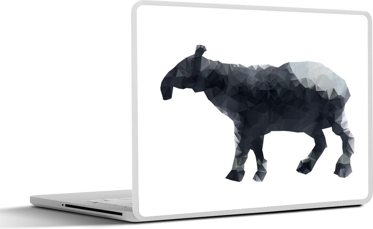 Laptop sticker - 10.1 inch - Illustratie van een getekende tapir