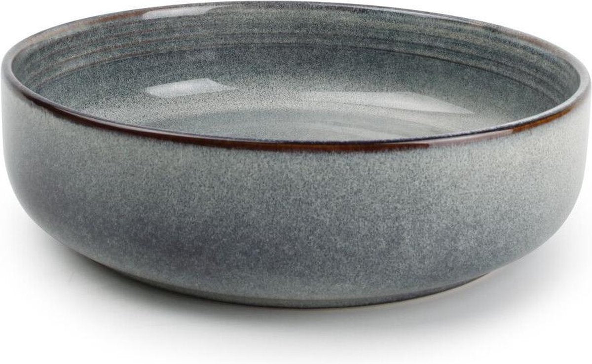 ONA Duna diep bord 22xH6cm blauw set/2
