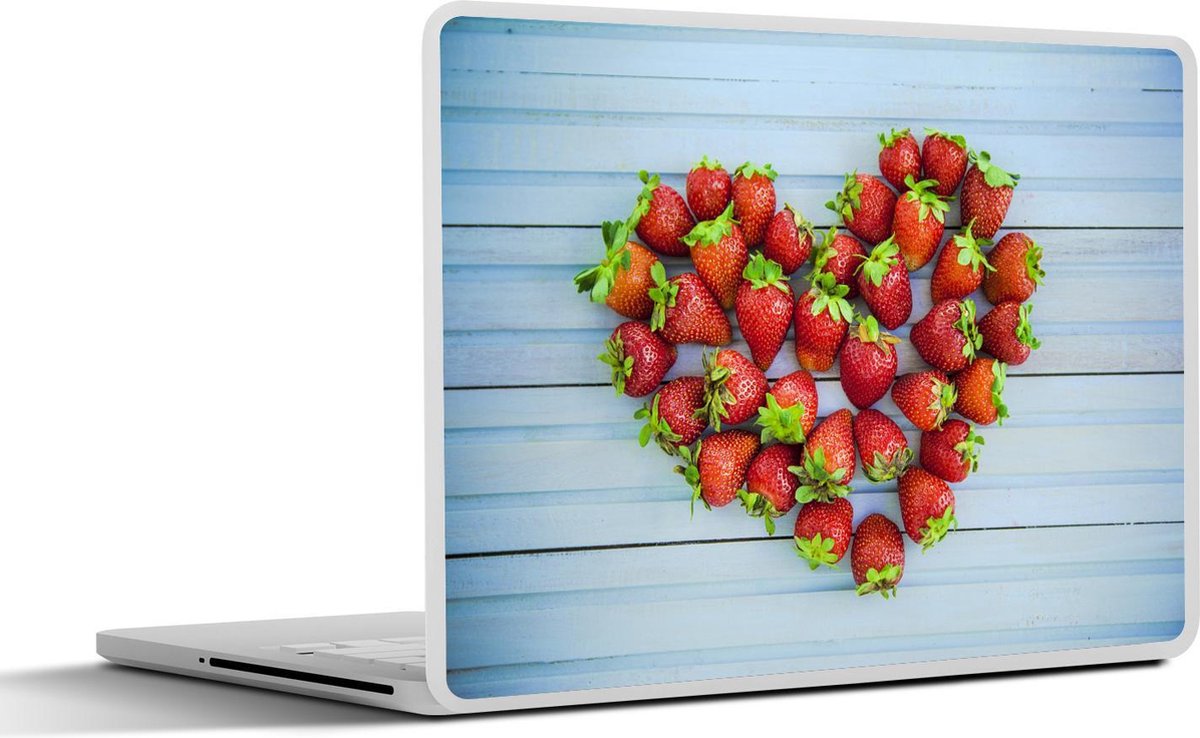 Laptop sticker - 10.1 inch - Aardbeien hart