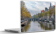 Laptop sticker - 10.1 inch - Alledaagse foto van de Prinsengracht van Amsterdam