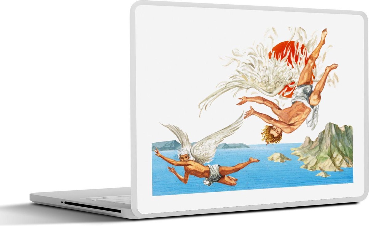 Laptop sticker - 10.1 inch - Illustratie van Icarus en Daedalus