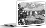 Laptop sticker - 10.1 inch - Illustratie van het Pont du Gard