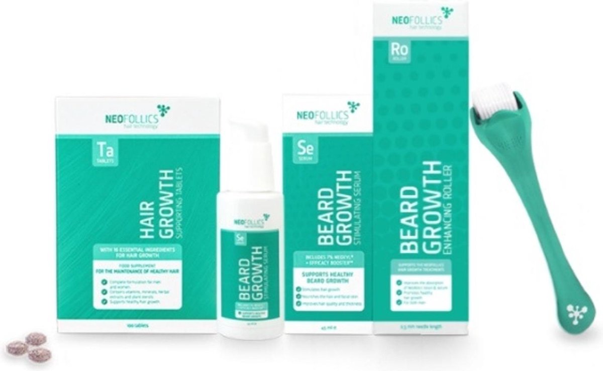 Startset voor baardgroei - Neofollics Beard Growth Serum
