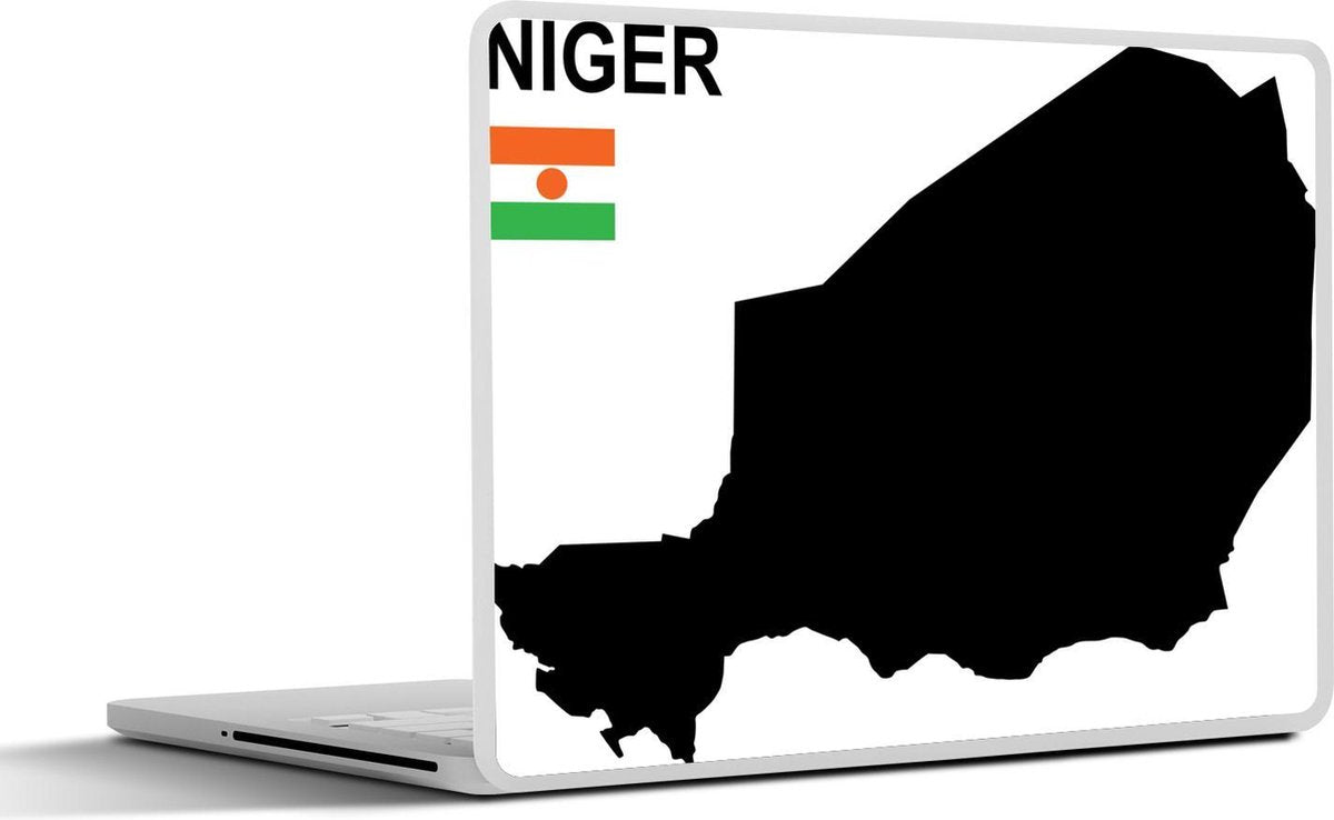 Laptop sticker - 10.1 inch - Illustratie van het silhouet van Niger