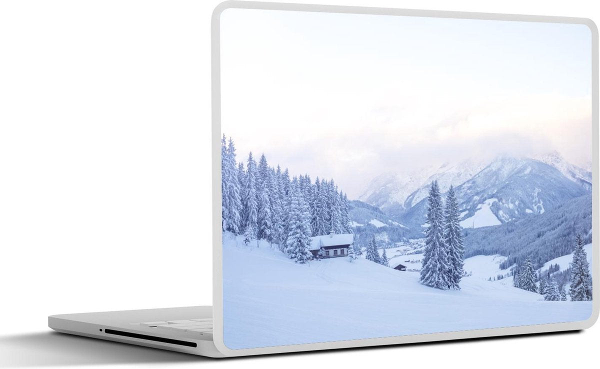 Laptop sticker - 10.1 inch - Afbeelding van het winterlandschap in het Oostenrijkse Tirol
