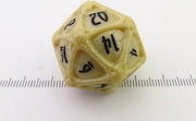PolyHero D20 Orb - Parchment & Black Ink