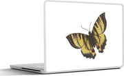 Laptop sticker - 10.1 inch - Illustratie van een gele vlinder met tijgerstrepen