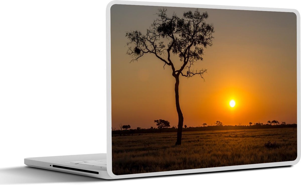 Laptop sticker - 10.1 inch - Afrikaanse savanne tijdens zonsopkomst