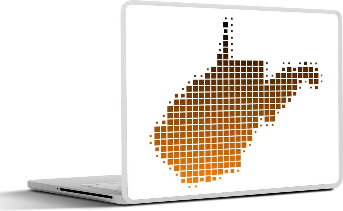 Laptop sticker - 10.1 inch - Abstracte kaart van West Virginia