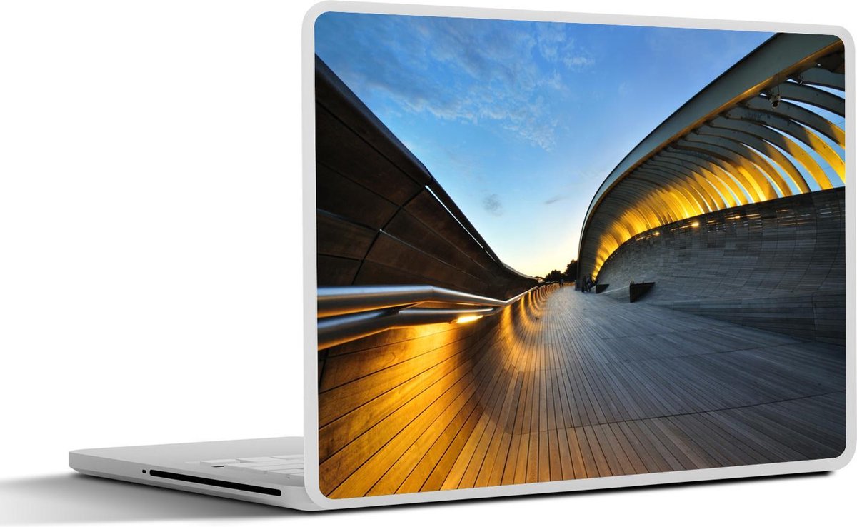 Laptop sticker - 10.1 inch - Afbeelding van een brug in het Aziatische Singapore