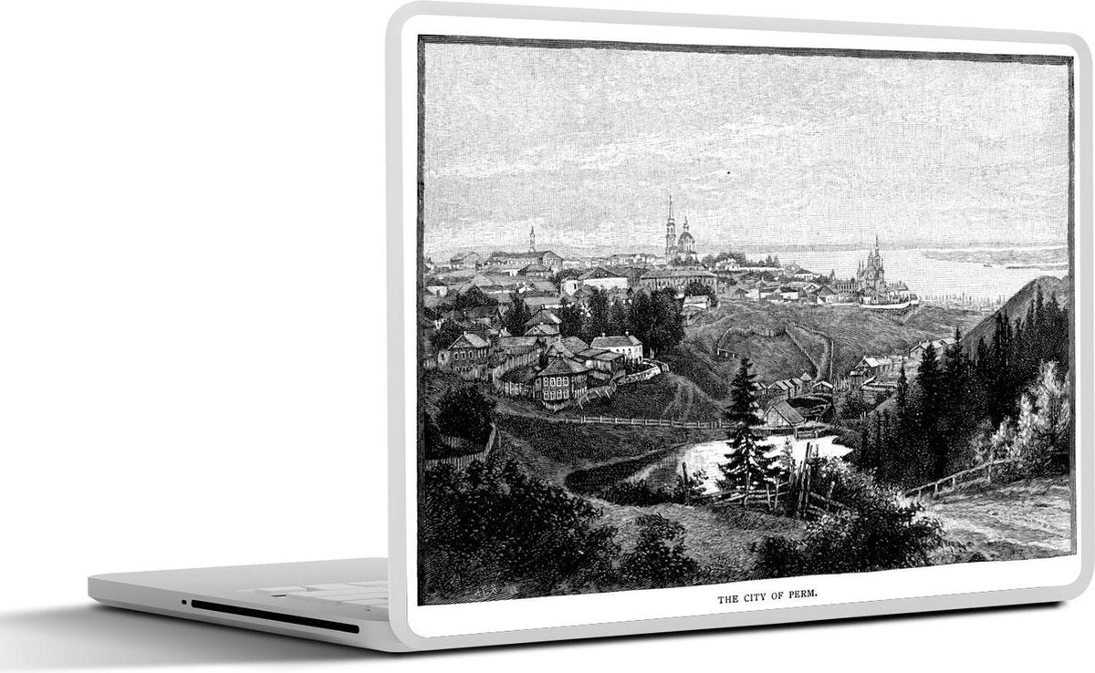 Laptop sticker - 10.1 inch - Illustratie van het uitzicht over Perm