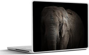 Laptop sticker - 10.1 inch -  een olifant op een donkere achttergrond