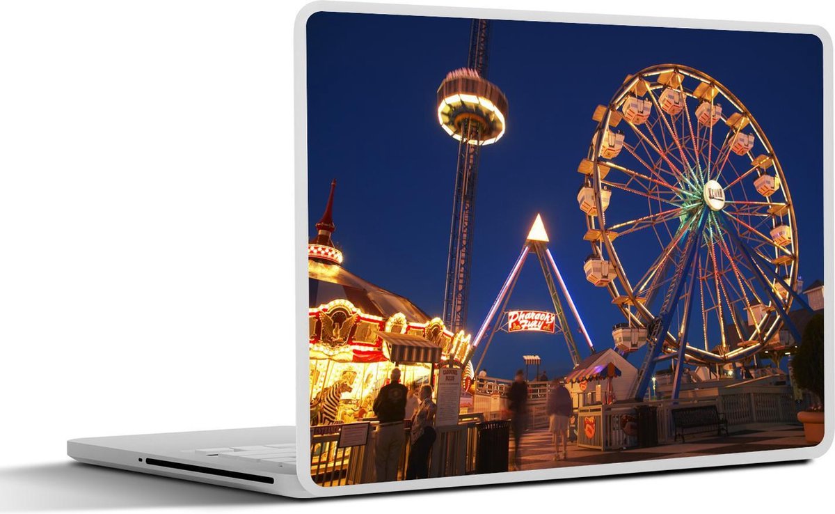 Laptop sticker - 10.1 inch - Ingang kermis in de avond