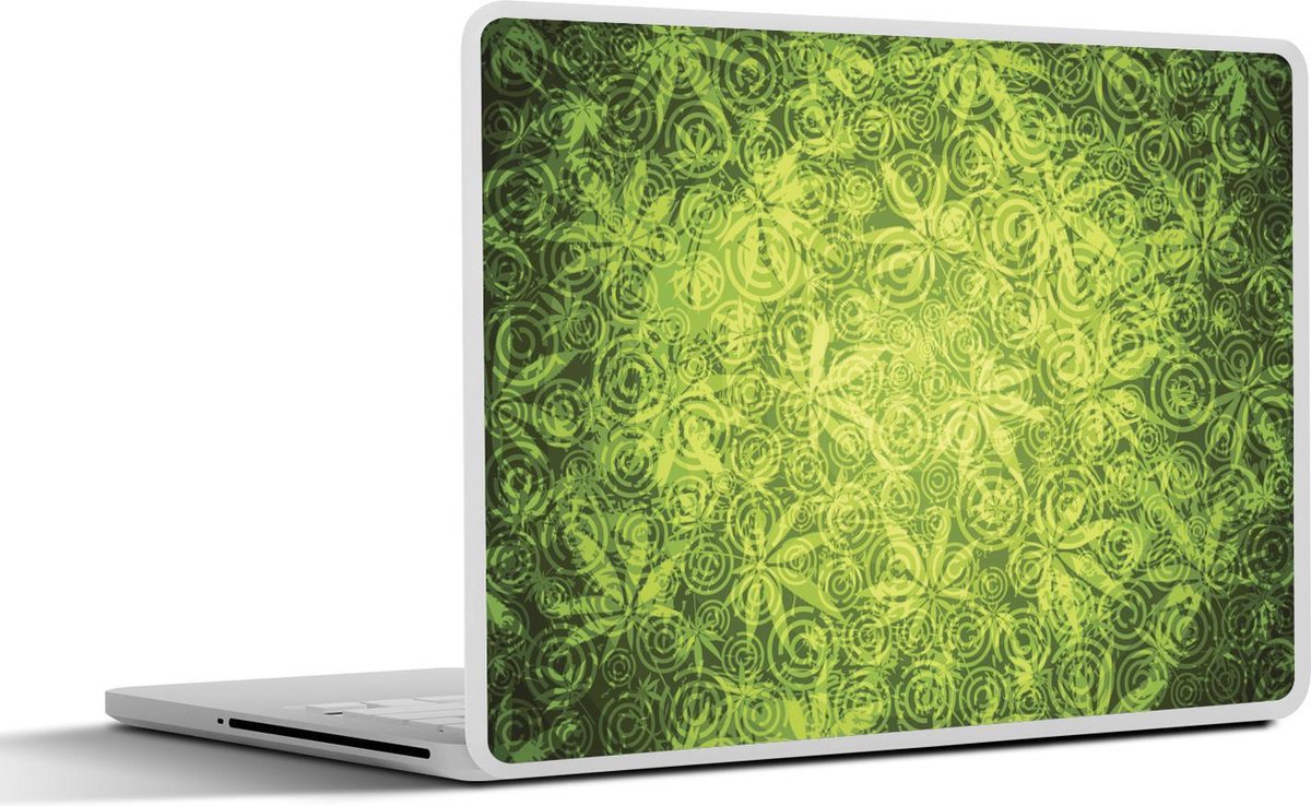 Laptop sticker - 10.1 inch - Illustratie van een grote hoeveelheid marihuanabladeren