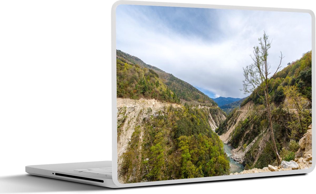 Laptop sticker - 10.1 inch - Aardverschuiving in Bhutan