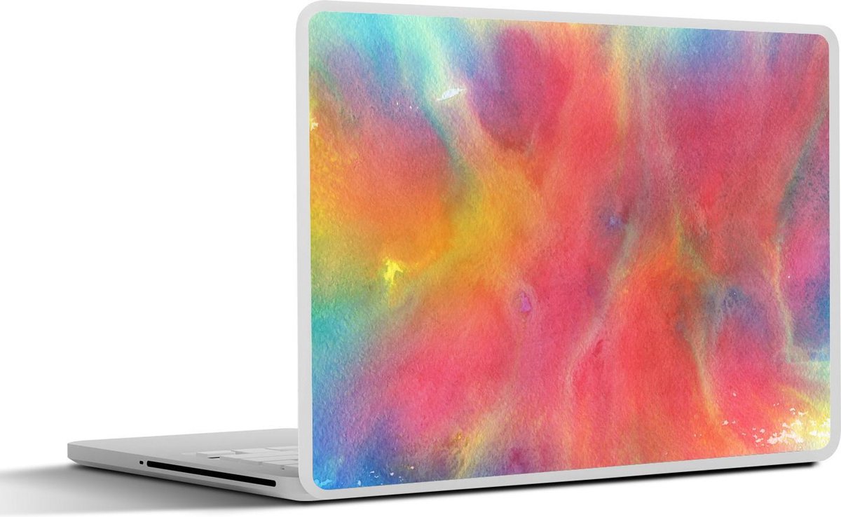 Laptop sticker - 10.1 inch - Abstract kunstwerk gemaakt van waterverf en een explosie van kleuren