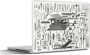 Laptop sticker - 10.1 inch - Illustraties van verschillende chirurgische instrumenten